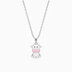 Silver Moo Magic Kids Pendant with Link Chain