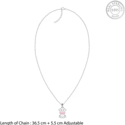 Silver Moo Magic Kids Pendant with Link Chain
