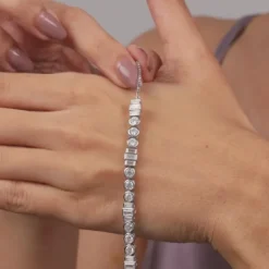Silver Morse Code Bracelet