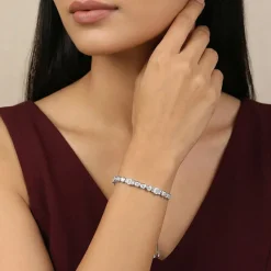Silver Morse Code Bracelet