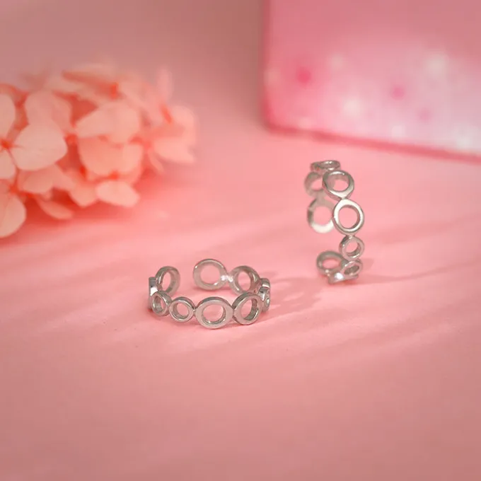 Silver Mystic Circles Toe Rings