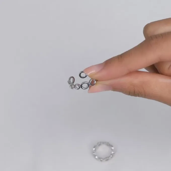 Silver Mystic Circles Toe Rings