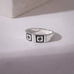 Silver Mystic Geometry Ring For Him