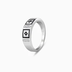 Silver Mystic Geometry Ring For Him
