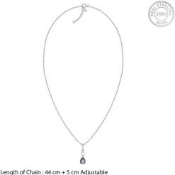 Silver Mystic Topaz Pendant With Link Chain