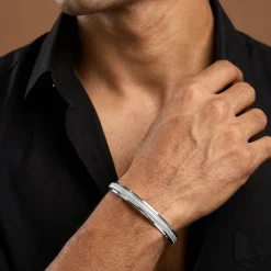Silver Naresh Kada For Him (Size 7)