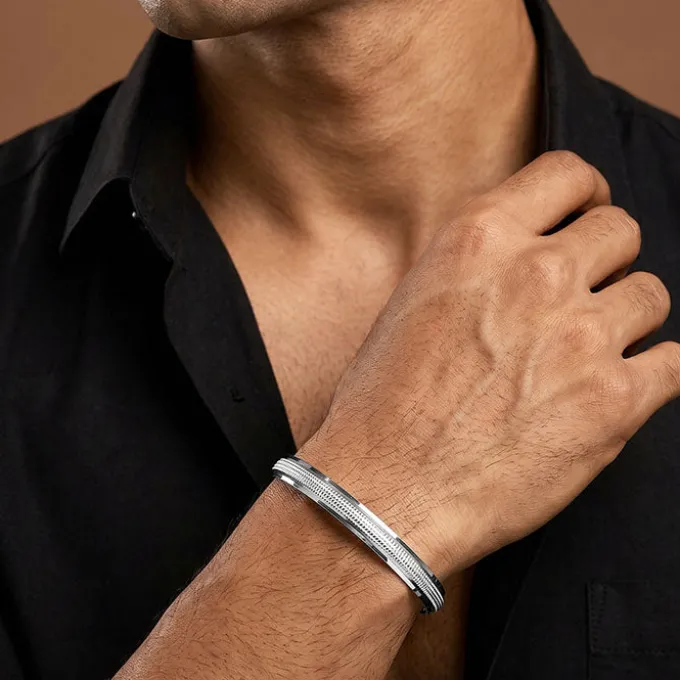 Silver Naresh Kada For Him (Size 7)