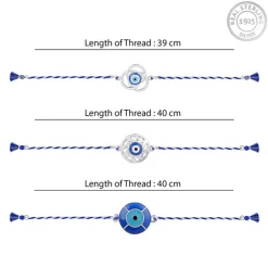 Silver Nazar Rakhi Combo (Set of 3)