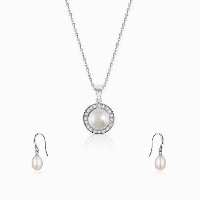 Silver Never Enough Pearls Set