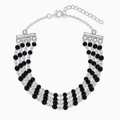 Silver Nocturnal Flow Layred Bracelet