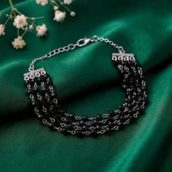 Silver Nocturnal Flow Layred Bracelet