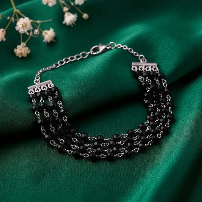 Silver Nocturnal Flow Layred Bracelet