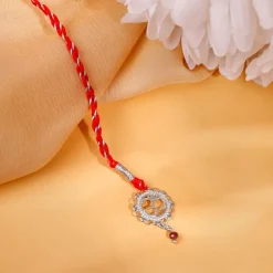 Silver Om Mandala Lumba Rakhi