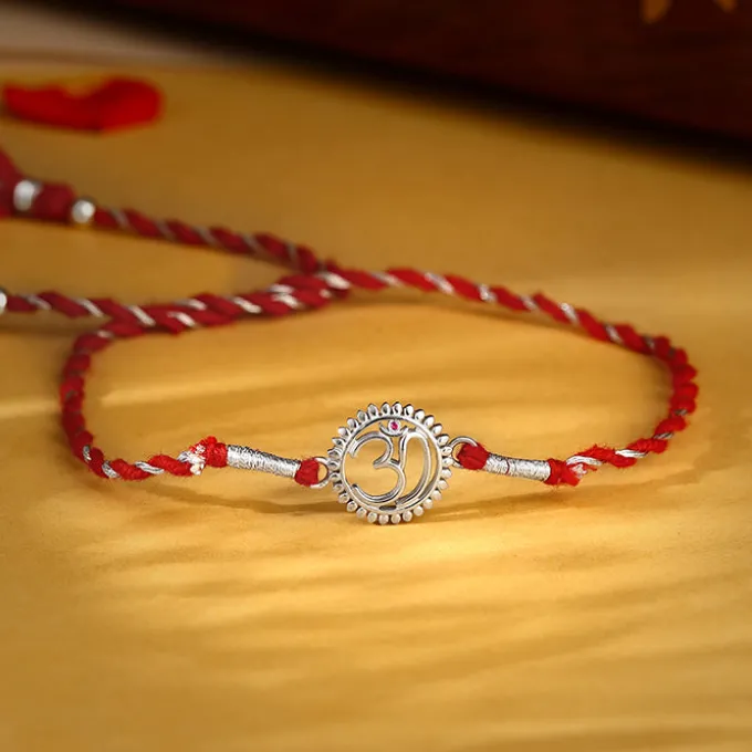Silver Om Mandala Rakhi