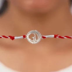 Silver Om Mandala Rakhi