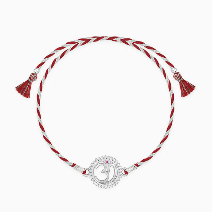 Silver Om Mandala Rakhi