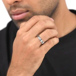 Silver Om Ring For Men