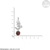 Silver Om Trishul Rudraksha Pendant With Box Chain For Him