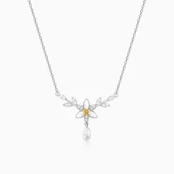 Silver One in a Trillium Necklace