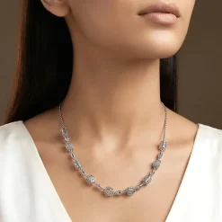 Silver Opaline Grace Necklace