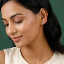 Silver Orbit Stud Earrings
