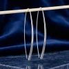 Silver Parabola Hoop Earrings
