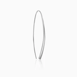 Silver Parabola Hoop Earrings
