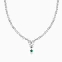 Silver Party Wear Necklace