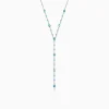 Silver Pasitea Lariat Necklace