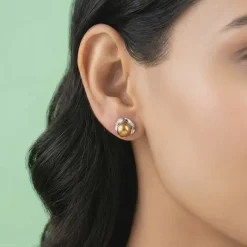 Silver Paulette Pearl Stud Earrings