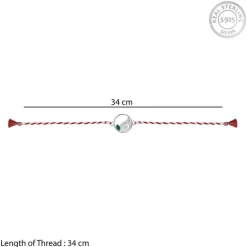 Silver Peacock Feather Rakhi