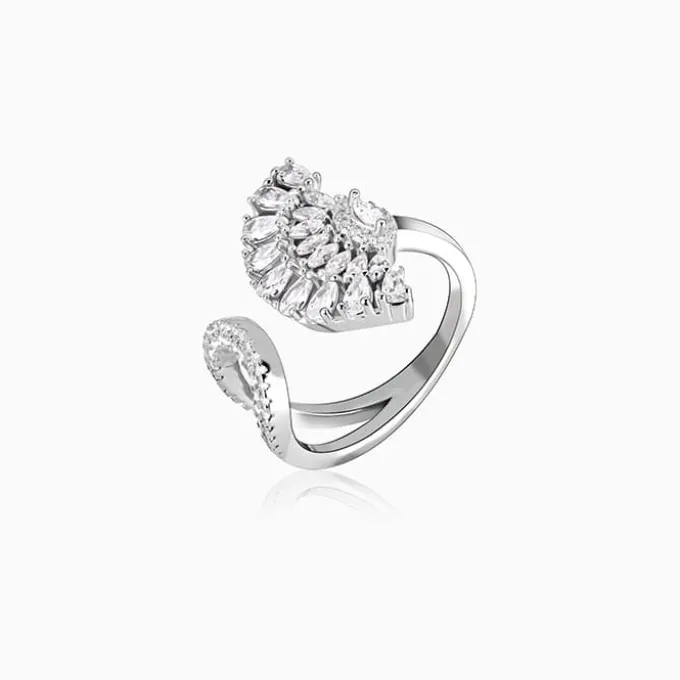Silver Peacock Heritage Ring