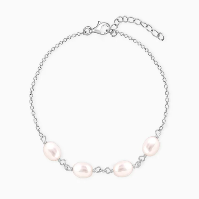 Silver Pearl Glance Bracelet