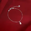 Silver Pearly Drop Bracelet
