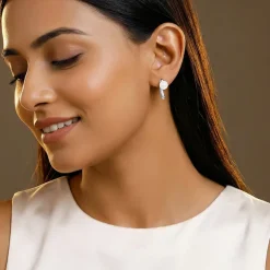 Silver Penelope Pearl Earrings