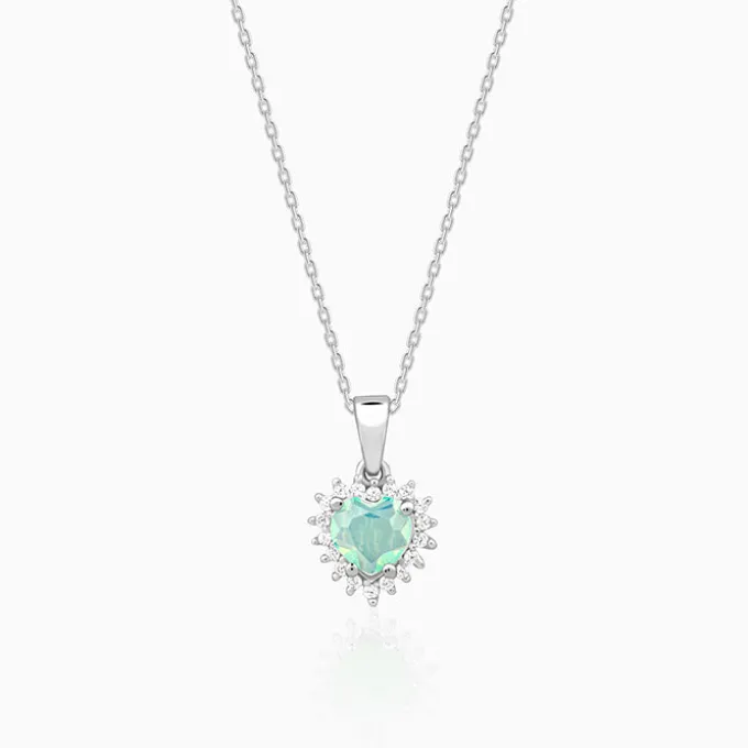 Silver Perfect Heart Pendant With Link Chain