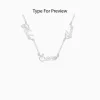 Silver Personalised Bestie Trio Name Necklace