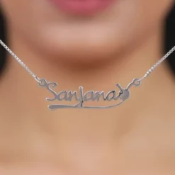 Silver Personalised Bunny Necklace