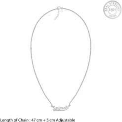 Silver Personalised Bunny Necklace
