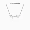 Silver Personalised Butterfly Pendant