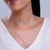 Silver Personalised Butterfly Necklace