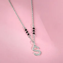 Silver Personalised Cherished Initial Mangalsutra
