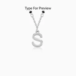 Silver Personalised Cherished Initial Mangalsutra