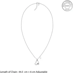 Silver Personalised Classic Heart Necklace