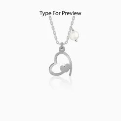 Silver Personalised Classic Heart Necklace