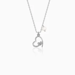 Silver Personalised Classic Heart Necklace