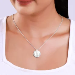 Silver Personalised Coin Pendant