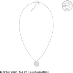 Silver Personalised Coin Pendant