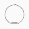 Silver Personalised Cuban Bracelet for Him