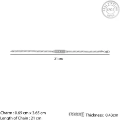 Silver Personalised Cuban Bracelet for Him